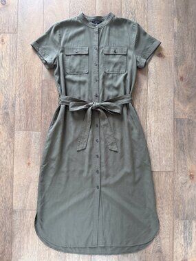 Utility Shirtdress Olive Green Size 0 Like New